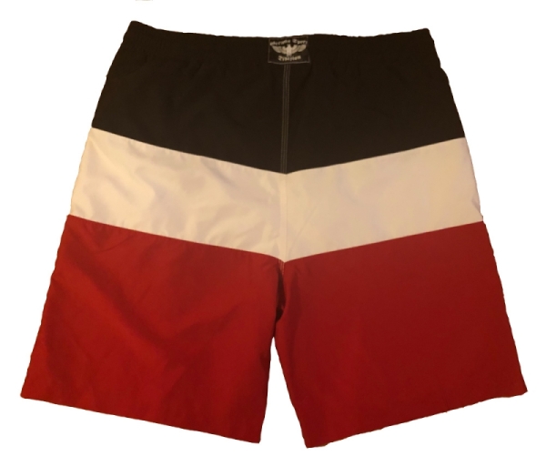 Badehose - schwarz-weiß-rot