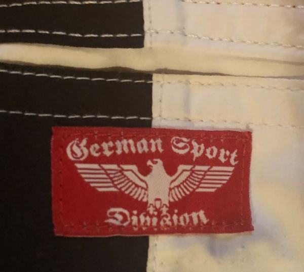 Badehose - schwarz-weiß-rot