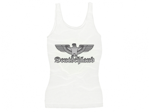 Frauen Top - Reichsadler - weiß/Silber