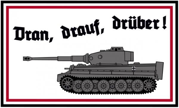 Emailleschild - Tiger - Dran, drauf, drüber