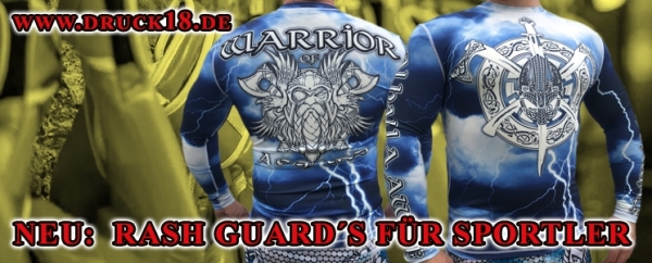 Rash Guard - Warrior of Asgard - blau +++RAUSVERKAUF+++