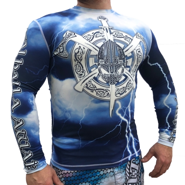 Rash Guard - Warrior of Asgard - blau +++RAUSVERKAUF+++