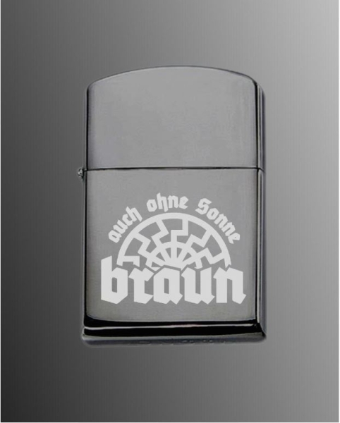 Sturmfeuerzeug - Chrom - Auch ohne Sonne braun