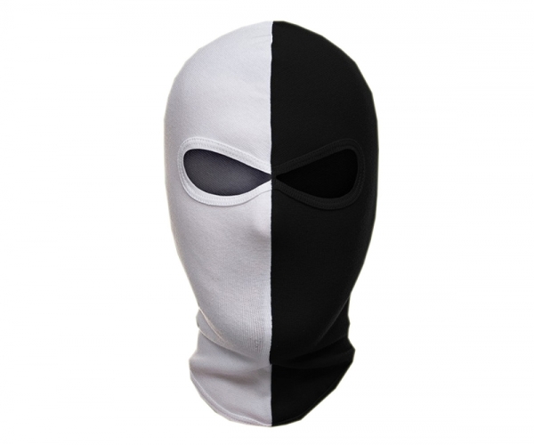 Sturmhaube - 50-50 - weiß/schwarz ()