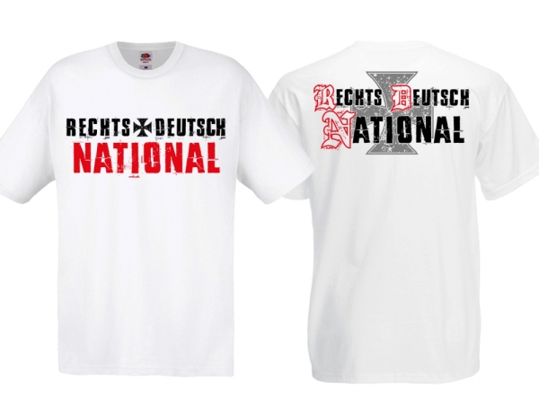 Frauen T-Shirt - Rechts - Deutsch - National - weiß