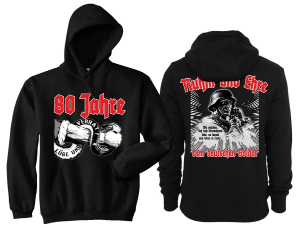 Kapuzenpullover - 80 Jahre Lüge & Verrat - schwarz