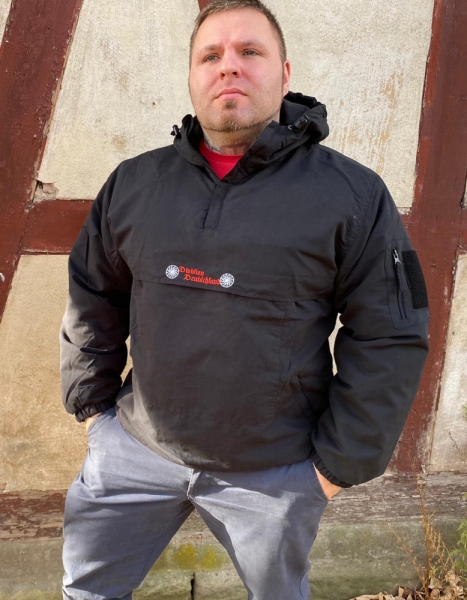 Überzieh Jacke Winter - Combat Anorak - Division Deutschland - schwarz - bestickt (Windbreaker) MT