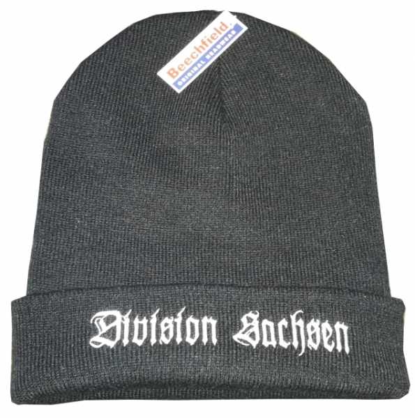 Mütze - Division Sachsen - schwarz/weiß