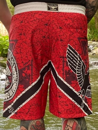 Badehose - Gott mit uns - rot