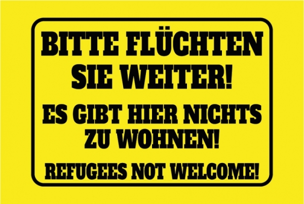 Fahne - BITTE FLÜCHTEN SIE WEITER (329)