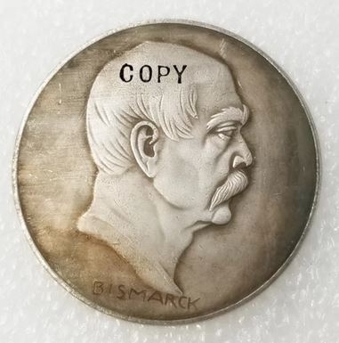 Gedenkmünze - Medallie - Bismarck - Dem Schöpfer des Deutschen Reiches - silbern - Sammleranfertigung