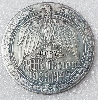 Gedenkmünze - Medallie - Messerschmitt Me 109 - silbern - Sammleranfertigung