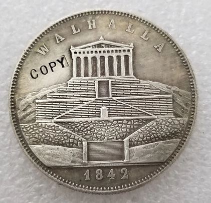 Gedenkmünze - Medallie - König Ludwig von Bayern - Walhalla - silbern - Sammleranfertigung