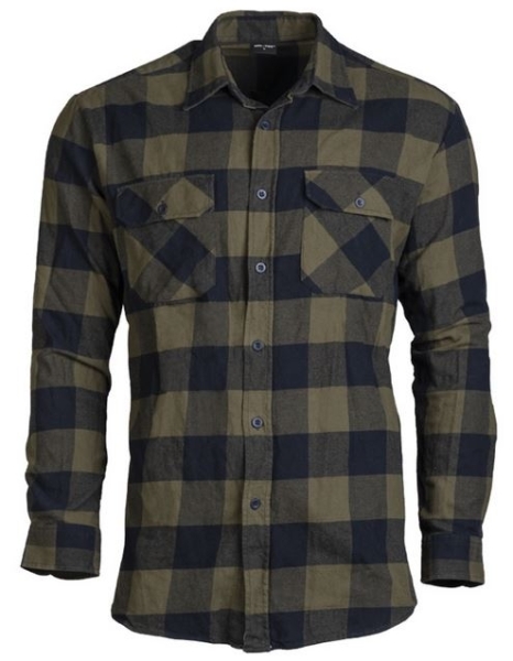 Hemd - Holzfällerhemd - Sommer/Leicht - schwarz/oliv - 10939001 -