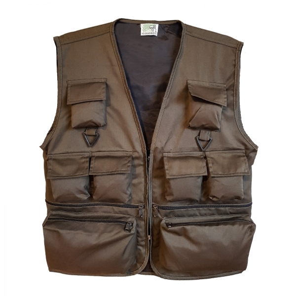 Weste - Angler - und Outdoorweste - olivbraun +++ANGEBOT+++