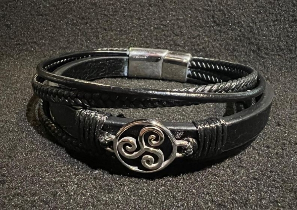 Armband - Triskele mit Edelstahl Klick Verschluss - 23cm - SEA - 505 - 23