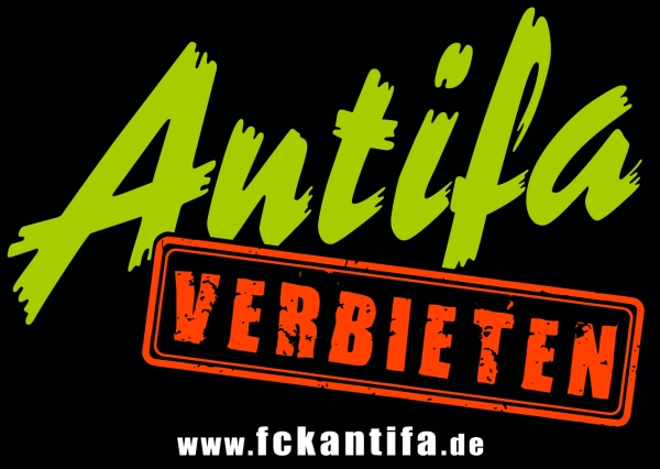 Antifa verbieten - Motiv 1 - Aufkleber Paket 50 Stück