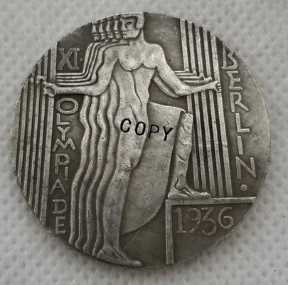 Gedenkmünze - Medallie - Olympia 1936 - BERLIN - Motiv 2 - silbern - Sammleranfertigung +++EINZELSTÜCK+++