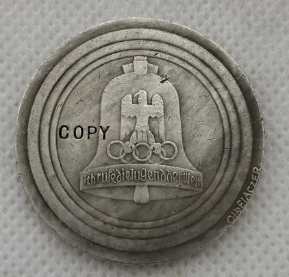 Gedenkmünze - Medallie - Olympia 1936 - BERLIN - Motiv 2 - silbern - Sammleranfertigung +++EINZELSTÜCK+++