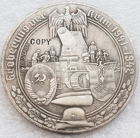 Gedenkmünze - Medallie - Eroberung der Krim 1941-1942 - silbern - Sammleranfertigung