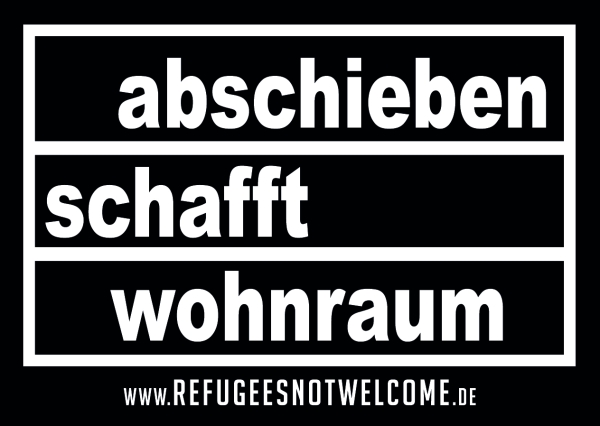 Abschieben schafft Wohnraum - Aufkleber Paket 100 Stück