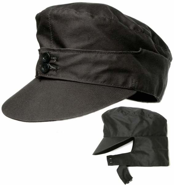 Feldmütze - M43 - schwarz - Moleskin - WH - REPRO - 12305002