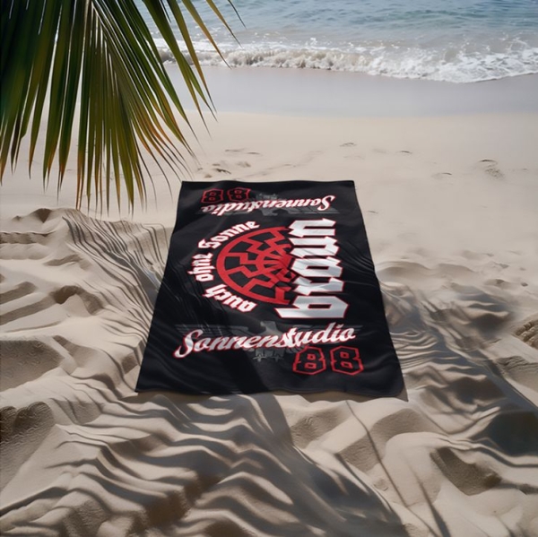 Strandhandtuch - Sonnenstudio 88 - Auch ohne Sonne braun