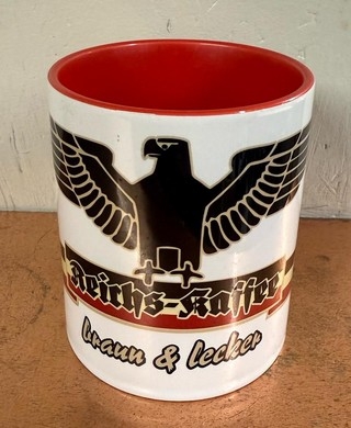 Tasse - rot - Reichskaffee - Motiv 1