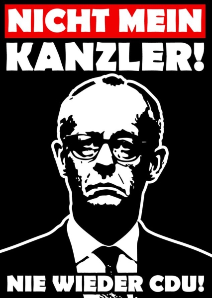 Nicht mein Kanzler - Merz - Aufkleber Paket 10 Stück