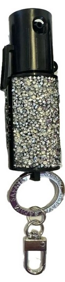 Pfefferspray - in stylischer Hülle mit Clip - silber
