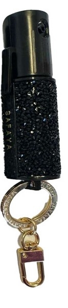 Pfefferspray - in stylischer Hülle mit Clip - schwarz