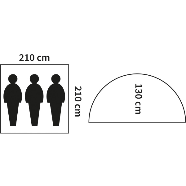 Zelt - Monodom - 3 Personen - woodland