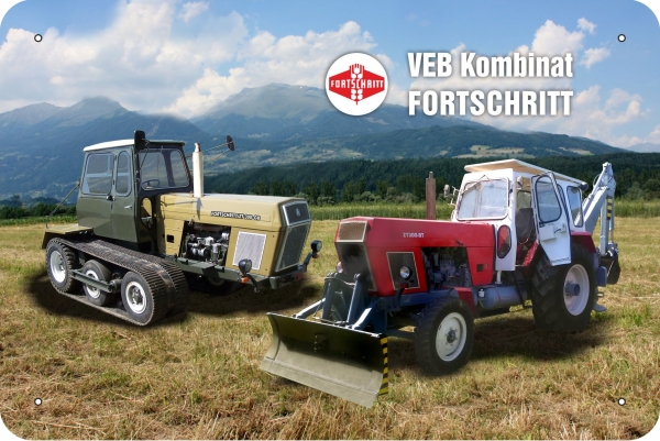 Blechschild - VEB Kombinat Fortschritt ( 438 )