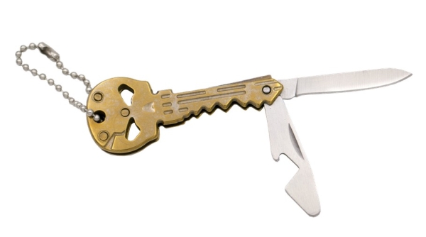 Schlüsselanhänger - Skull - gold