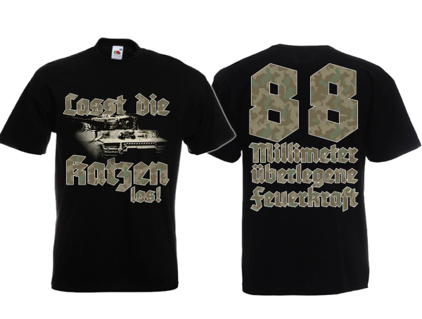 T-Hemd - Lasst die Katzen los - schwarz