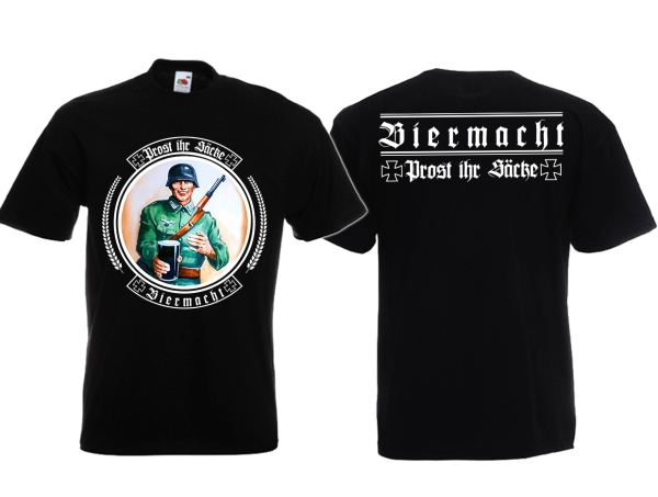 Frauen T-Shirt - Biermacht - Prost ihr Säcke - schwarz