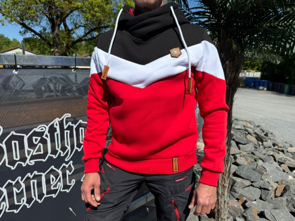 Premium Kapuzenpullover - Schwarz-Weiß-Rot +++LIMITIERT+++