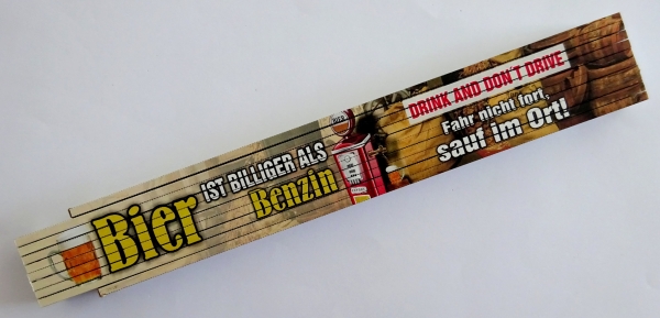 Zollstock - Bier ist billiger als Benzin - Z132