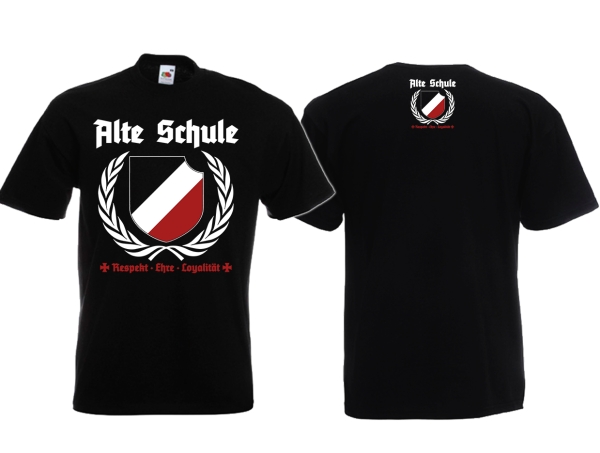 T-Hemd - Alte Schule - SWR - Respekt - Ehre - Loyalität - schwarz