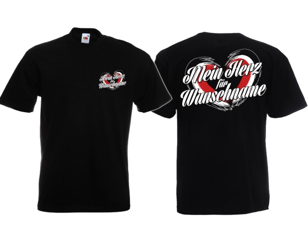 Frauen T-Shirt - Ein Herz für ... (EUER WUNSCHDRUCK)