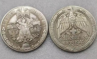 Gedenkmünze - Medallie - Ardennen Offensive 1944 - silbern - Sammleranfertigung