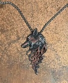 Halskette - keltischer Wolf - Edelstahl mit Kette