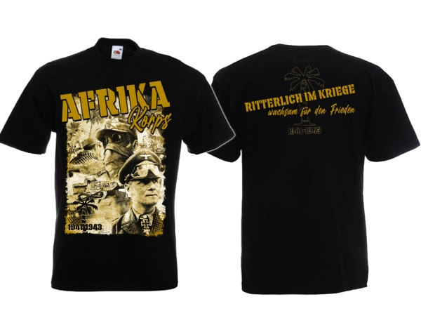 Frauen T-Shirt - Afrikakorps - ritterlich im Kriege - schwarz