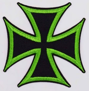 Aufnäher - Eisernes Kreuz - AEP - schwarz/grün