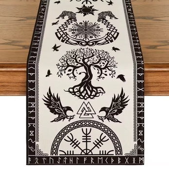 Tischläufer - Rabenbanner - beige