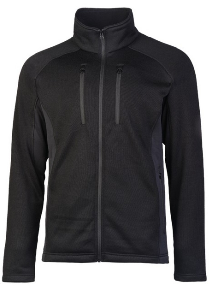 OUTDOOR KÄLTESCHUTZJACKE - STRUCTURE-FLEECE - schwarz