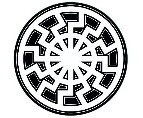 PVC Aufkleber - Schwarze Sonne