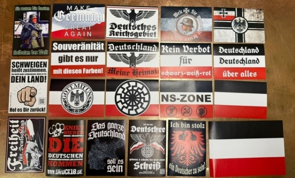 Aktivisten Paket - DEUTSCHLAND - 200 Stück + Multifunktionstuch - Kein Verbot für schwarz-weiß-rot - Doppelmotiv