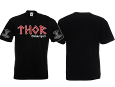 Frauen T-Shirt - Thor - Donnergott - Frondruck + Armdruck