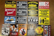 Aktivisten Paket - NOT WELCOME - 200 Stück + Multifunktionstuch Abschiebehelfer
